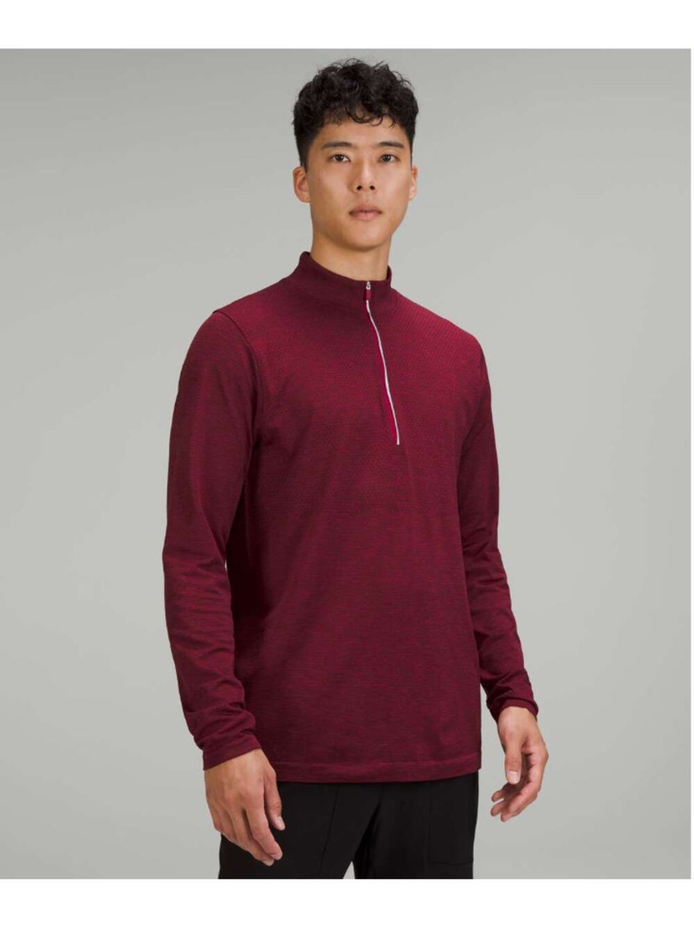 Lululemon Metal Vent Tech Men's Size S Pomegranate Red Midweight Half Zip